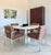 Fabulous set of four chrome Minimalist armchairs in excellent structural condition; newly upholstered August 2026. Chrome...