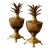 Vintage Mid Century Pair of Brass Pineapple Urns For Sale