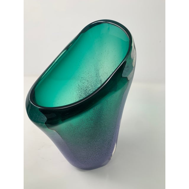 Late 20th Century Asymmetric Speckled Murano Glass Vase For Sale In New York - Image 6 of 12