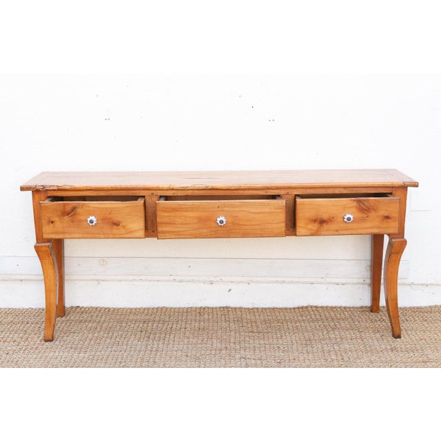 Antique French Fruitwood Provincial Console For Sale In Los Angeles - Image 6 of 9