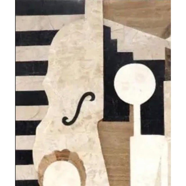 Chocolate Monumental Marquis Collection Beverly Hills Tessellated Stone Cubist Relief Sculpture For Sale - Image 8 of 12