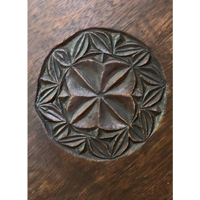 Sculptural Carved Hardwood Round African Side Table, 1960s For Sale - Image 9 of 11