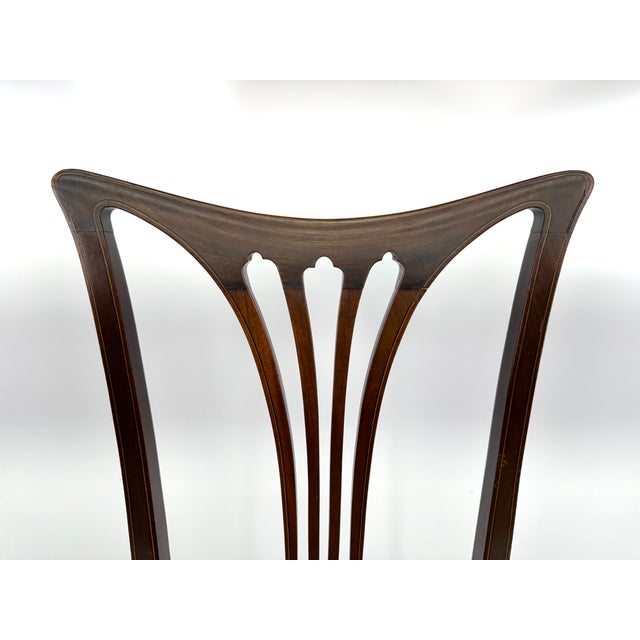 Wood Vintage Cane Side Chair For Sale - Image 7 of 12