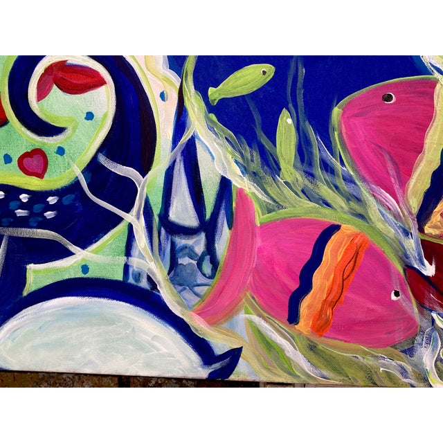 Louis Armstrong, "Love, Baby Love" Giclee, Canvad Print, New Orleans Louisiana Painting Giclee by Mina Zavala Lanzas, Hand Embellished and Texturized For Sale In New Orleans - Image 6 of 6