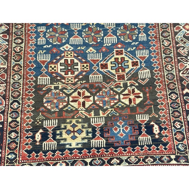 Late 19th Century Antique Caucasian Kuba Rug 3’10" X 6’3” For Sale - Image 5 of 7