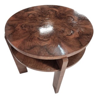 Vintage Art Deco Wooden Table, 1940s For Sale