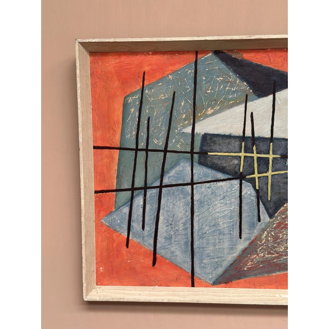 Abstract Composition, 1950s, Oil Painting on Panel, Framed For Sale - Image 9 of 18