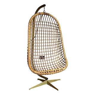 Vintage Bamboo Suspended Chair For Sale