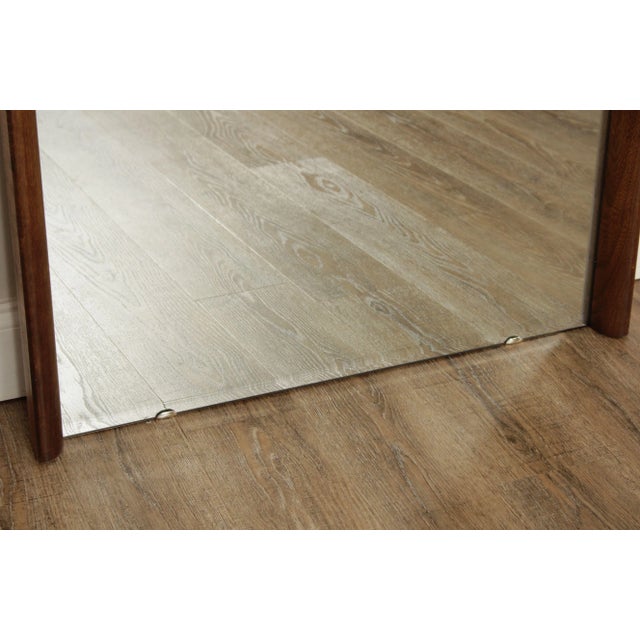 Mid Century Modern Walnut Framed Mirror For Sale - Image 9 of 13