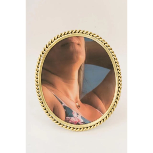 Art deco picture frame vienna around 1920s Polished and stove enameled Picture size that fitts: H: 25cm Diameter: 21cm