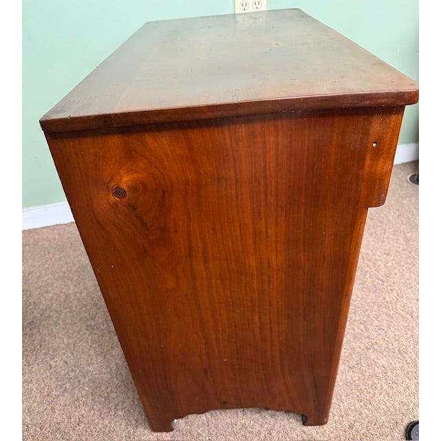 Antique Victorian Walnut 3 Drawer Bachelors Chest With Carved Pulls For Sale - Image 4 of 8