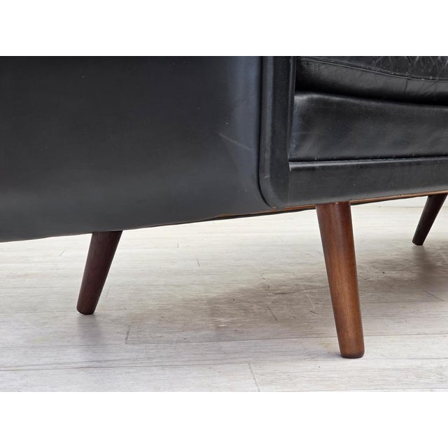 Vintage Danish Three-Seater Sofa in Leather by Aage Christensen, 1960s For Sale - Image 6 of 18