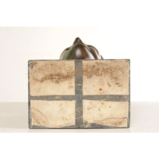 Vintage 1980s Bronze Female Bust by Cathy Hopkins For Sale - Image 12 of 12