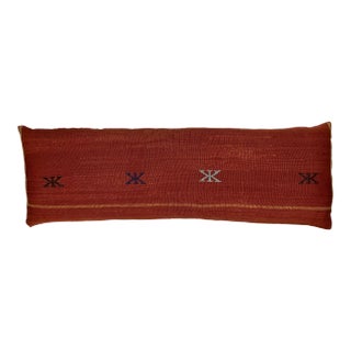 Contemporary Single Cactus Silk Red Pillow For Sale