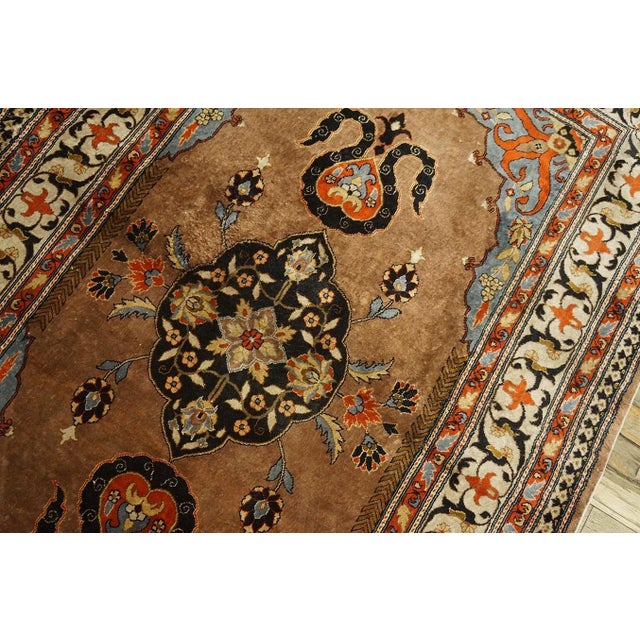 Textile Antique Chinese Silk Rug For Sale - Image 7 of 12