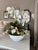 Vintage Amthor Modern Imports Japanese Ceramic Bowl With Monumental Faux Orchid Arrangement For Sale - Image 9 of 13