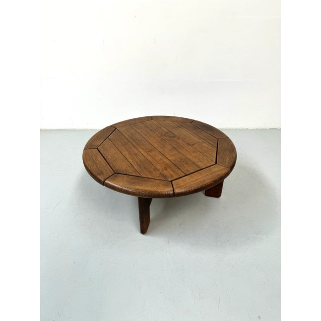 Brown Vintage Danish Brutalist Coffee Table in Oak, 1960s For Sale - Image 8 of 11