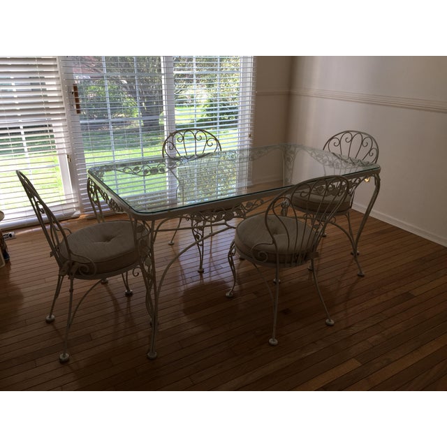 1950’s Vintage Woodard Roses Patio FurnitureSet of 5 Chairish