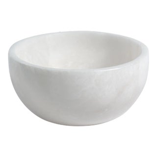 Baltic MultiServe White Alabaster Bowl, 6" For Sale