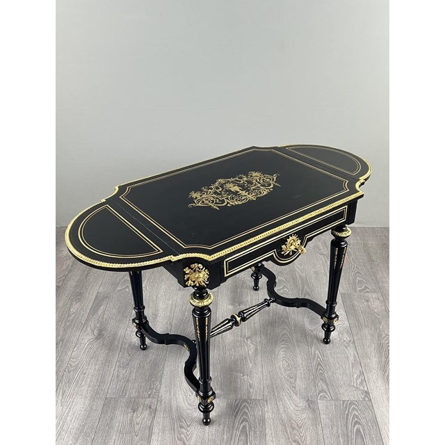 19th Century Napoleon III Drop-Leaf Coffee Table For Sale - Image 4 of 13