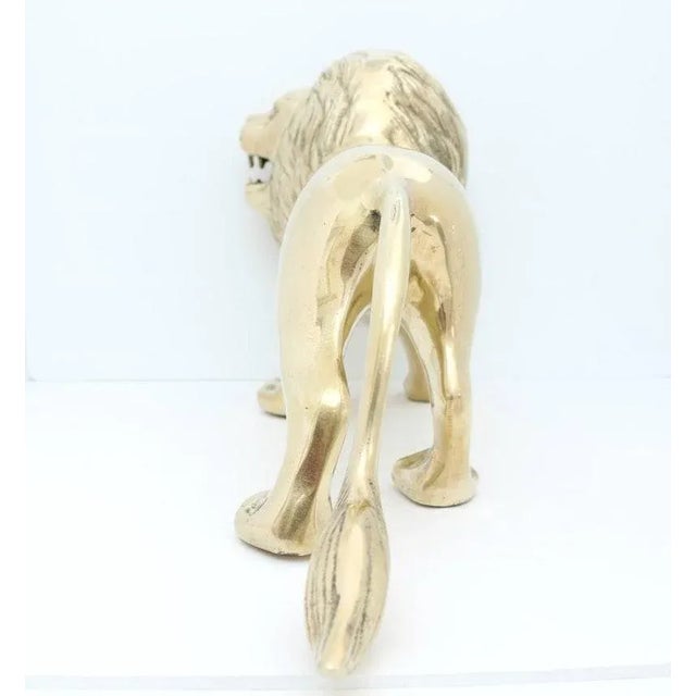 Large Vintage Brass Lion Figurine. This listing is for a large brass lion figurine. Place this charming lion in any room...