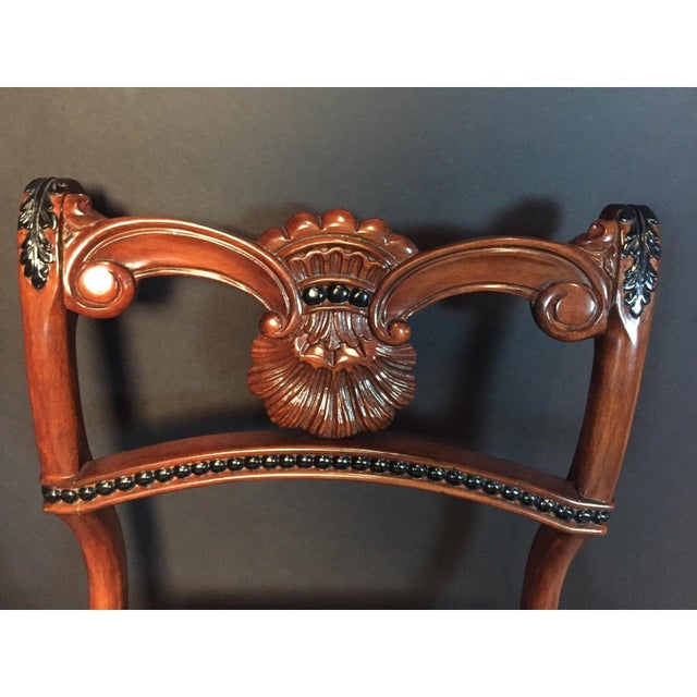 Traditional 1990s Set of 6 Regency Style Dining Room Chairs For Sale - Image 3 of 9