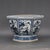 Late 20th Century Blue & White Porcelain Planter – 9.6" Octagonal Jardiniere With Landscape Motif For Sale - Image 4 of 5