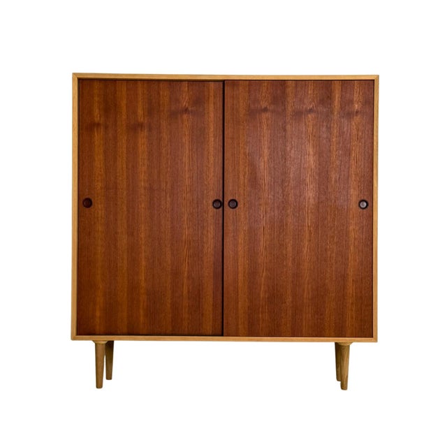 Cabinet in Oak & Teak from Børge Mogensen, 1950s For Sale - Image 11 of 11