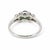 Mid 20th Century Vintage Platinum Alexandrite & Natural Diamond Halo Ring, Size 9 For Sale - Image 5 of 5