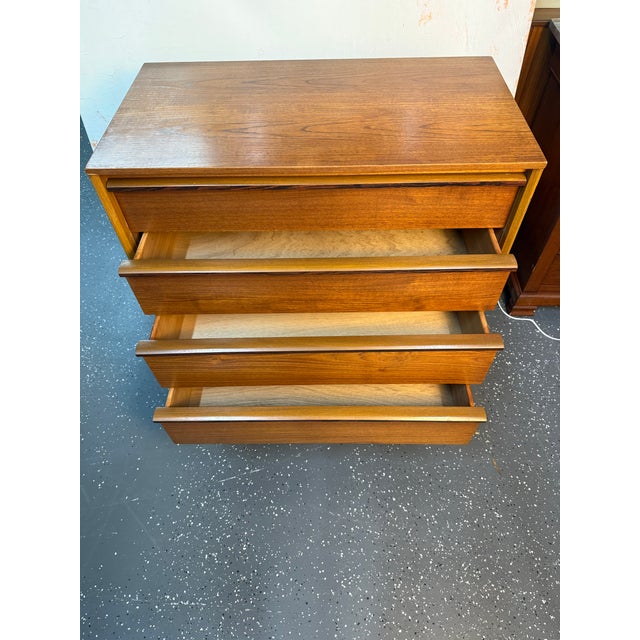 1960s Pair of Austinsuite Four Drawer Teak Chests For Sale - Image 11 of 12