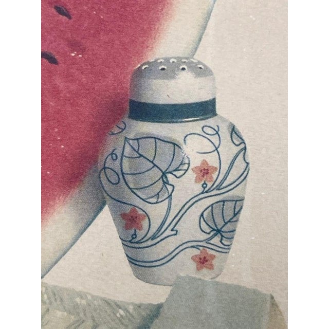 Cream Rare 1954 Harriet Pertchik for Morton Salt Botanical Still-Life Framed Prints With Provenance — Pair For Sale - Image 8 of 11
