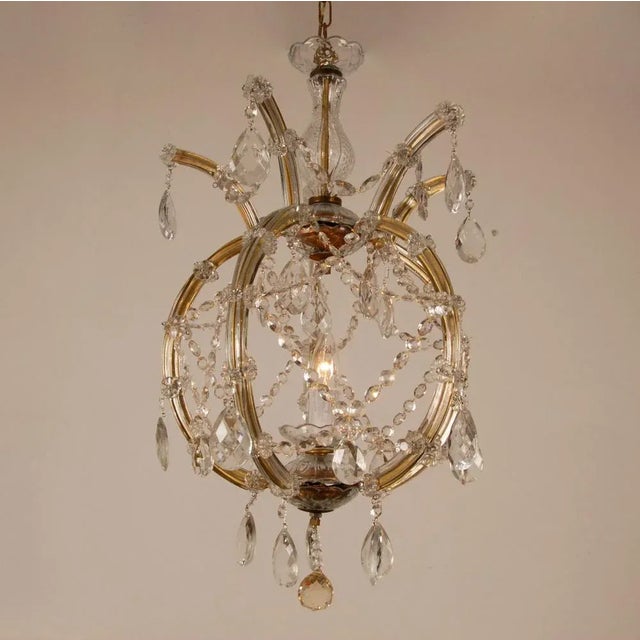 Vintage Maria Theresa Viennese Crystal Chandelier, 1950s For Sale - Image 6 of 12