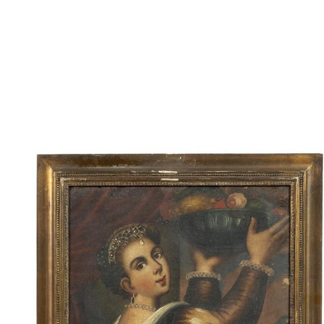 Painting - European School - 19th Century. Two oil paintings on canvas, from the 19th century, depicting the Persian Sibyl...