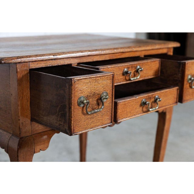 Wood 19th Century Georgian English Oak Low Boy, 1800s For Sale - Image 7 of 16