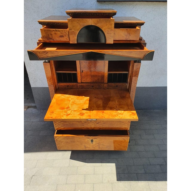 Biedermeier Secretary in Birch, 1815 For Sale - Image 17 of 18