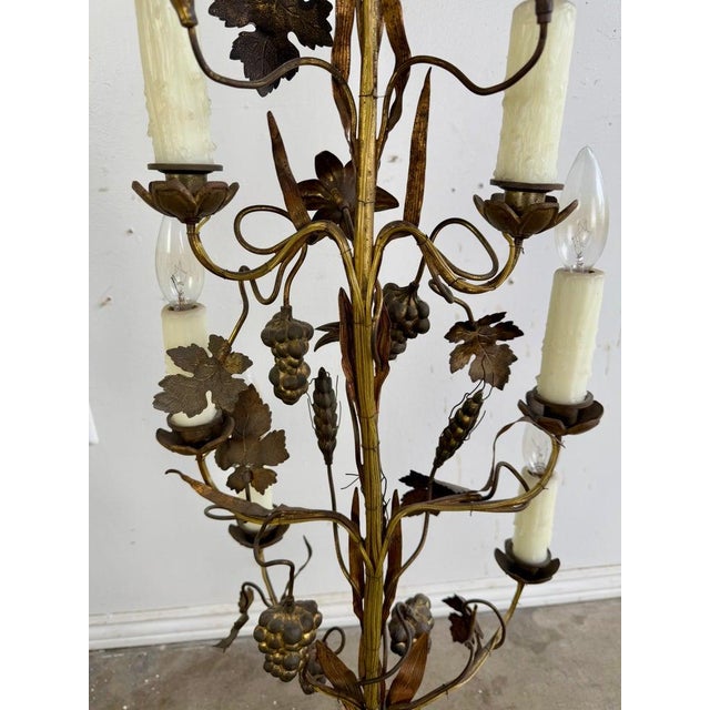 19th Century Pair of 19th C. Italian Brass Candelabras For Sale - Image 5 of 10