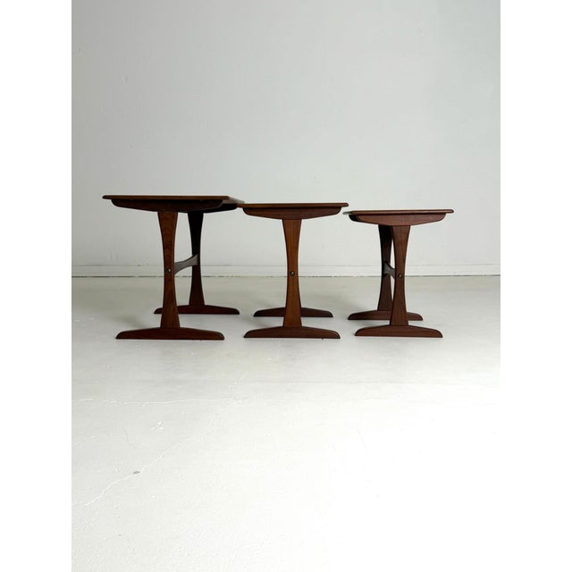 Nesting Tables in Teak, 1960s, Set of 3 For Sale - Image 8 of 11