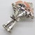 1980s Vintage Italian Handmade Genuine Silver Flower Bouquet Pink Rose Flowers Dollhouse Miniature For Sale - Image 5 of 10