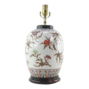 Vintage Pastel Ginger Jar Lamp