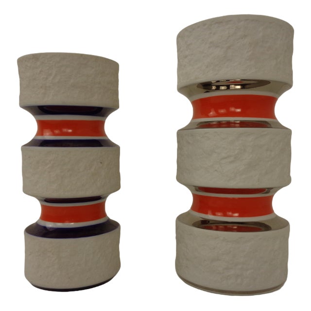 Space Age Op Art Vases from Royal KPM, 1960s, Set of 2 For Sale