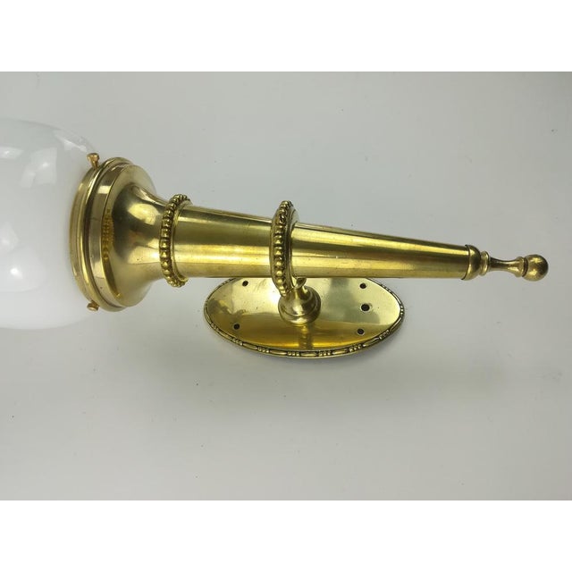Vintage Brass Wall Lamp, 1930 For Sale - Image 6 of 11