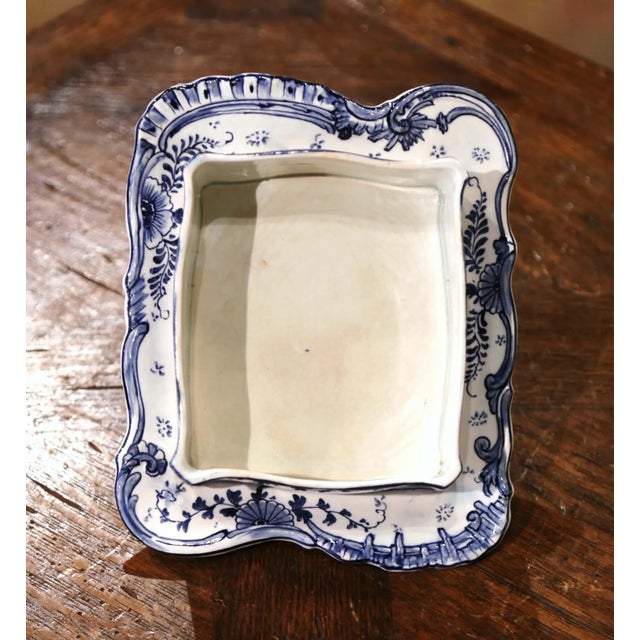 Early 20th Century Royal Bonn Delft Faience Sardine Dish With Dolphin Handle For Sale - Image 10 of 13