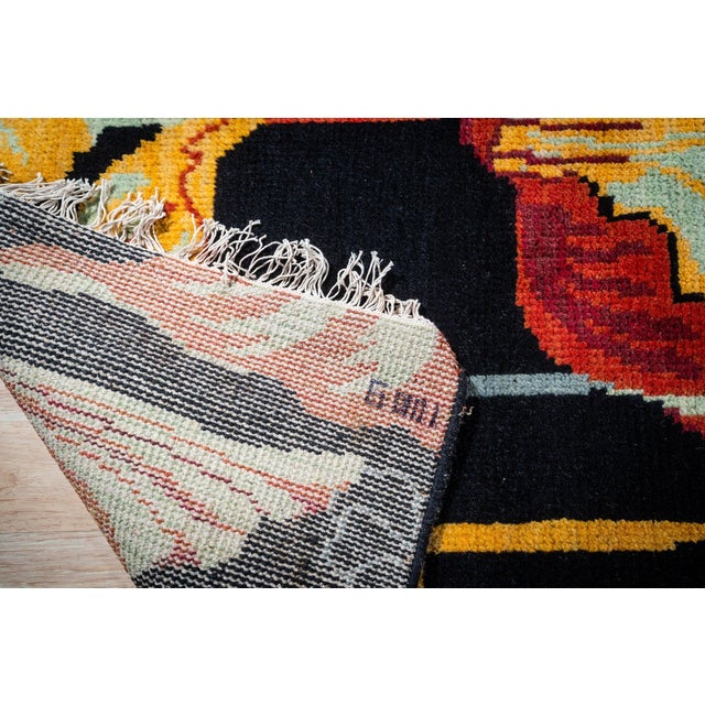 2020s 8x10 Black Art Nouveau Geometric Modern Hand Knotted Wool Carpet Rug For Sale - Image 5 of 6