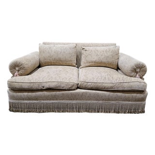 Custom-Made Bolster Arm 2-Seater Sofa For Sale