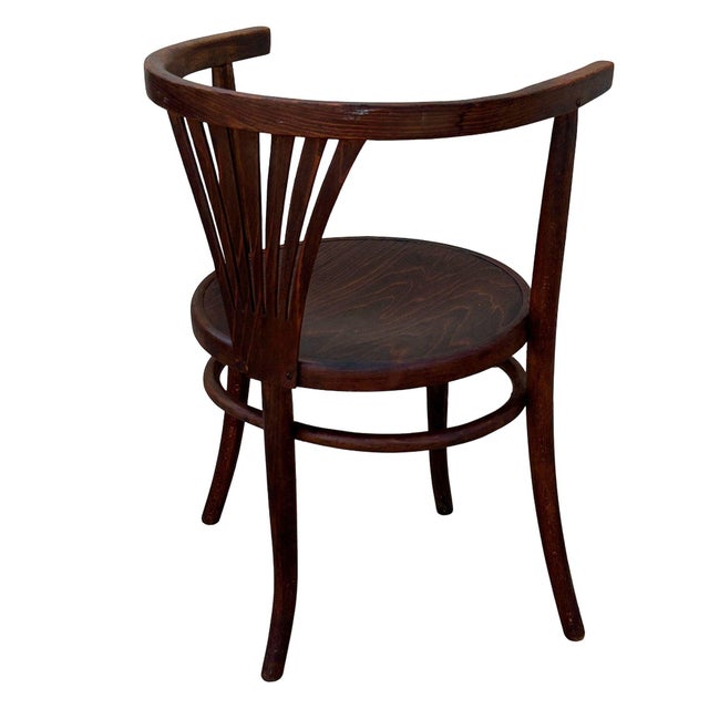 Early Modenrist Shellback Model B28 Armchair No. 28 by Thonet-Mundus For Sale In Los Angeles - Image 6 of 7