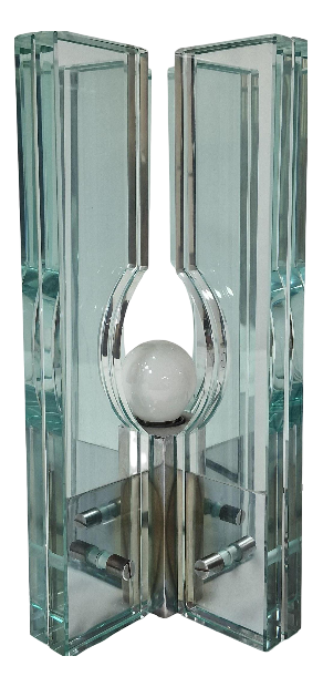Glass Table Lamp attributed to Giorgio Reggiori for Gallotti & Radice, 1960s