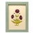 Original Hand-Painted Deep Burgundy and Green Motif Painting in a Hand-Painted Frame For Sale