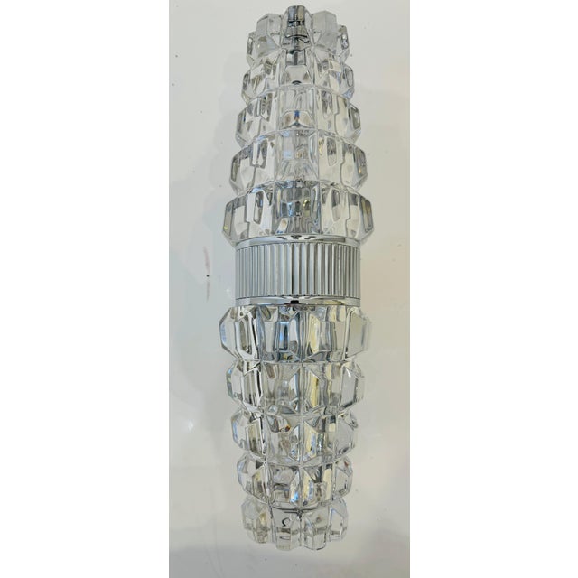 French 1970s Space Age Othr Crystal Mid Century Wall Lights - A Pair For Sale - Image 12 of 12