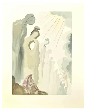Salvador Dalí, Purgatory, Woodcut, 1963