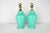 Pair of stunning Aqua Blue opaque glass Boudoir lamps. Original wiring in working order with turn switch socket. Will...